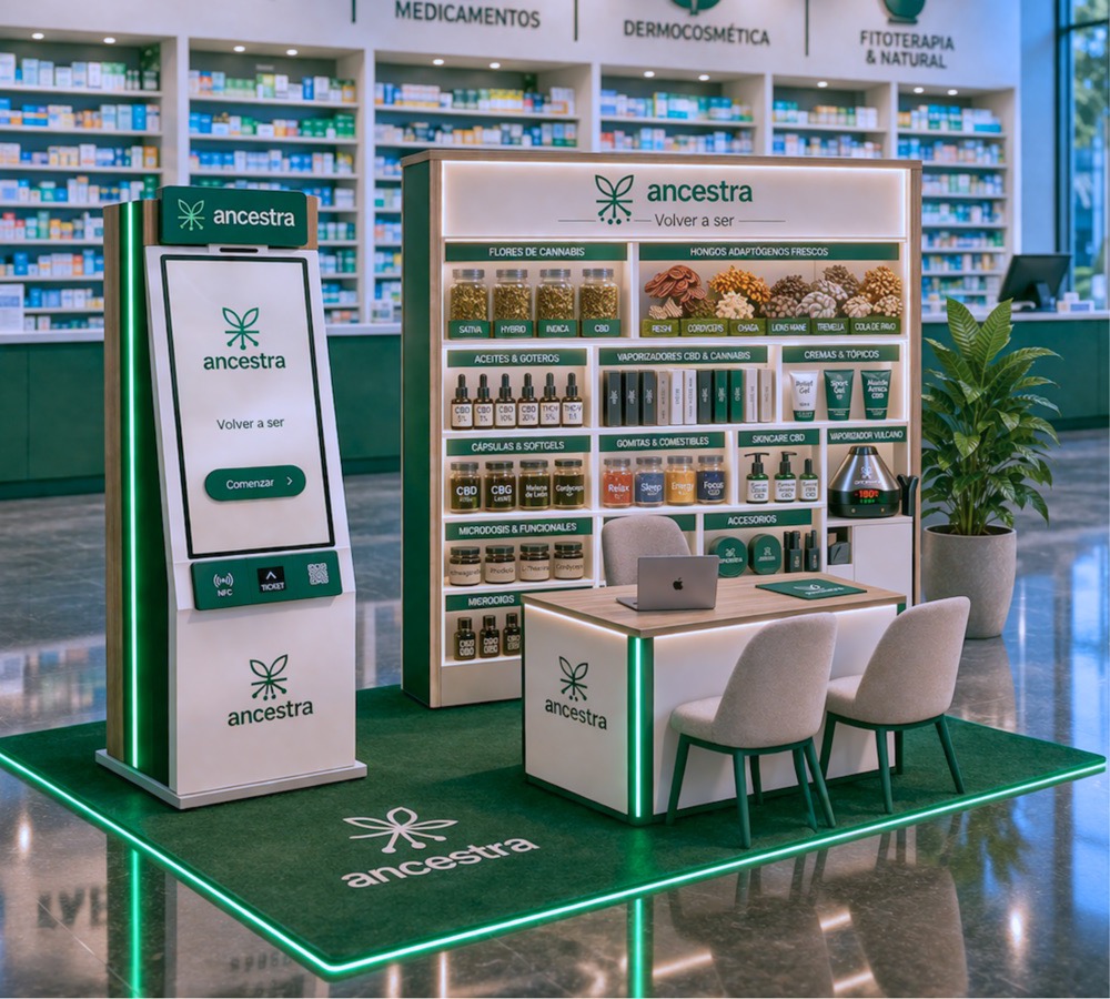 Espacio Ancestra dentro de la farmacia