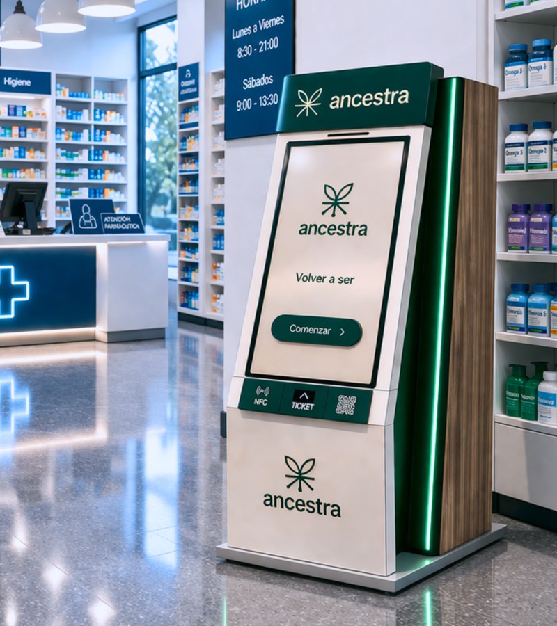 Punto Ancestra instalado en farmacia